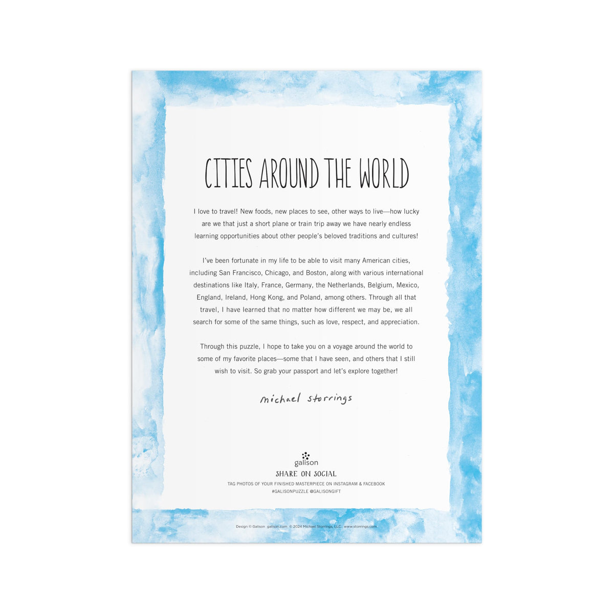 Galison Cities Around The World puzzle brings iconic landmarks to life for family puzzle time.