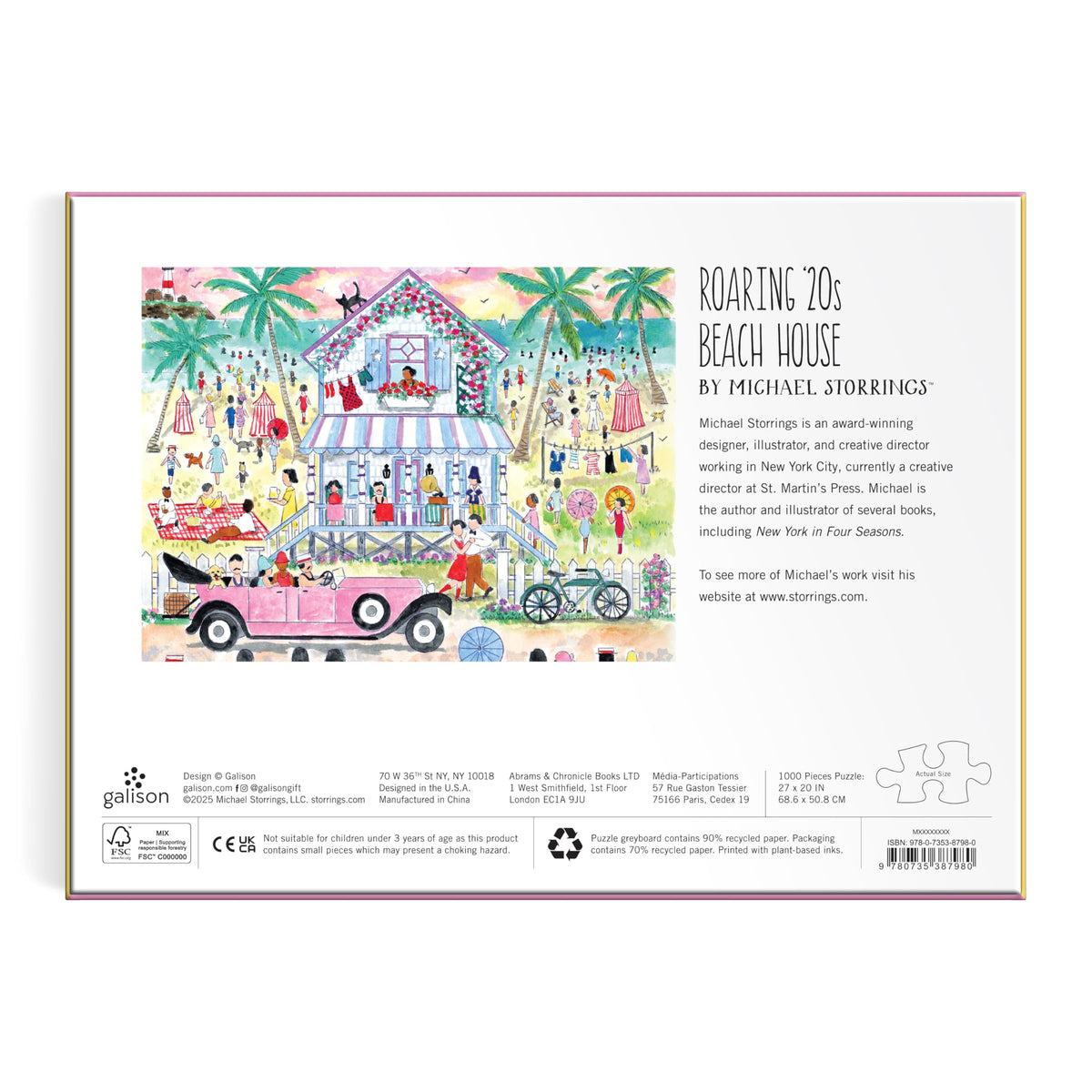 Galison Roaring 20s Beach House puzzle includes cloche hats and cover ups for vintage flair