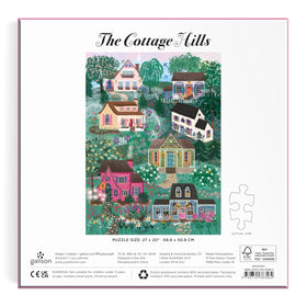 Galison Cottage Hills puzzle pieces detail for immersive, satisfying assembly.