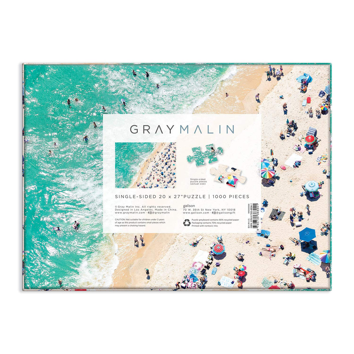 Galison Gray Malin The Seaside puzzle assembly, challenging yet satisfying end result.