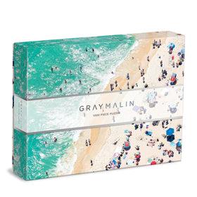 Galison Gray Malin The Seaside puzzle box, sturdy packaging for easy storage.