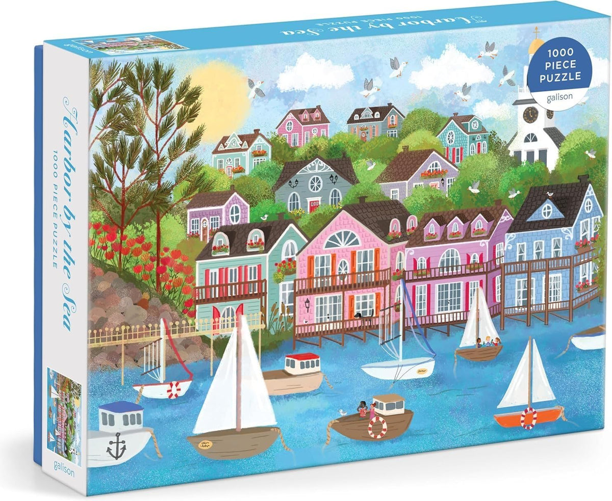 Galison Harbor by The Sea puzzle in 1000 pieces, ideal for mindful evenings.