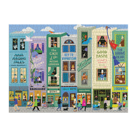 Galison Main Street Books puzzle foiled detail adds sparkle for collectors and display-worthy art.