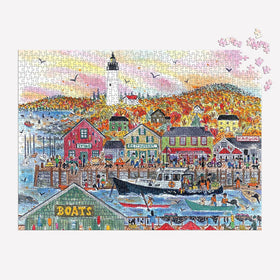 Galison Michael Storrings puzzle packaging, eco-friendly and gift-ready.