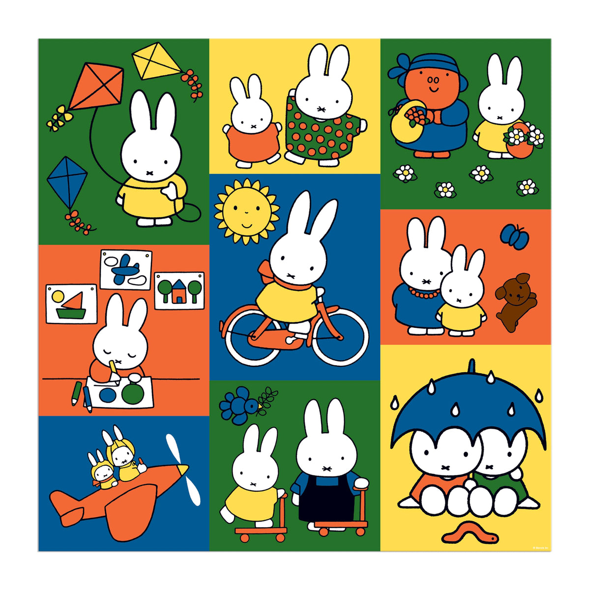 Galison Miffy and Friends puzzle close-up showing colorful detail for engaging assembly
