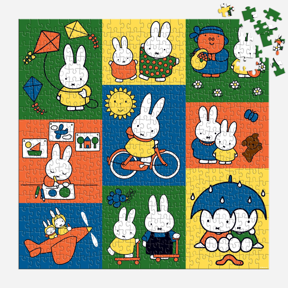 Galison Miffy and Friends 500-piece puzzle in-progress image inviting planning and anticipation