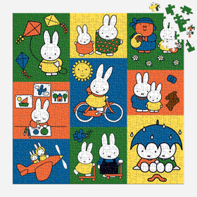 Galison Miffy and Friends 500-piece puzzle in-progress image inviting planning and anticipation