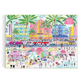 Galison South Beach Miami palm trees and pastel buildings—ideal for a sunny weekend challenge.