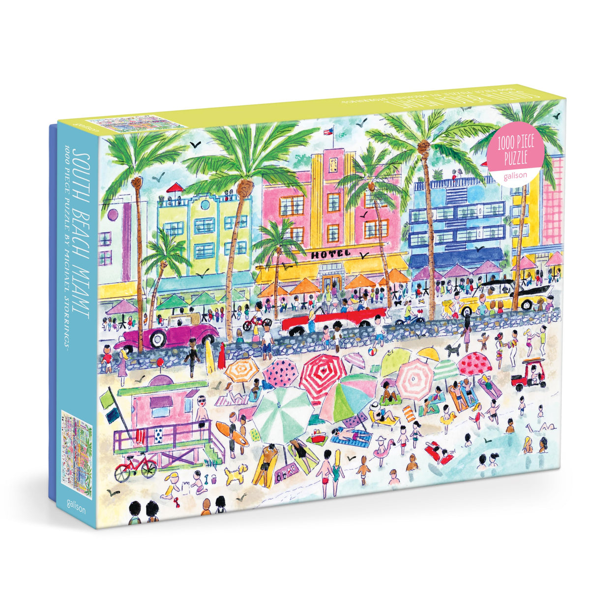 Galison South Beach Miami puzzle sky, ocean, and art deco buildings—perfect for a relaxing session.