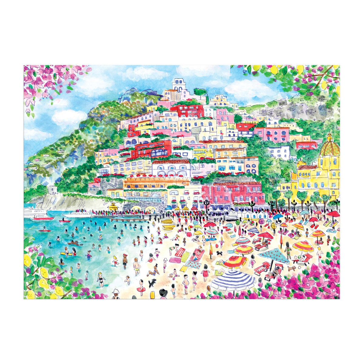 Galison Michael Storrings Positano art detail for mindful time