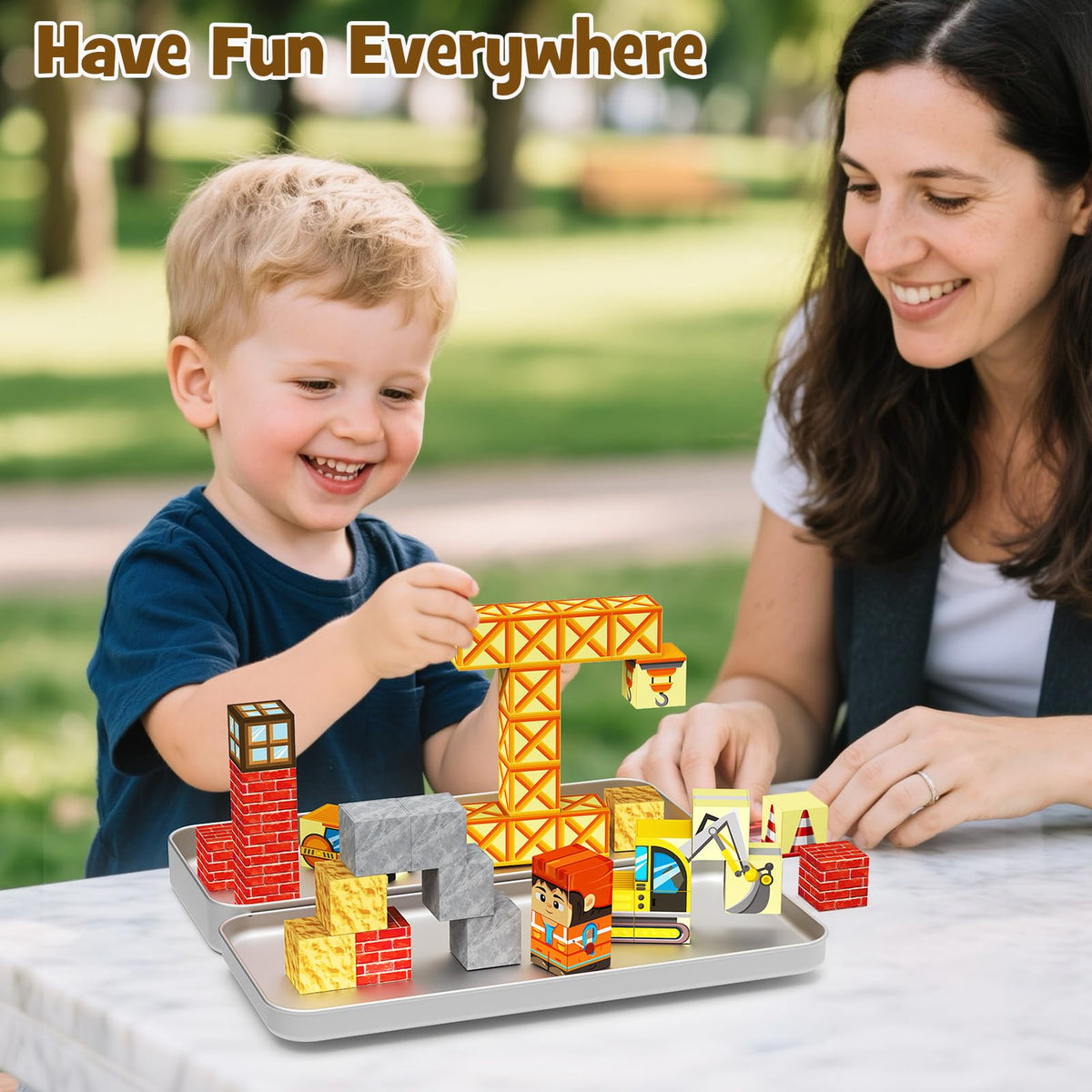 Gamcrown ABS plastic blocks are safe and durable for kids