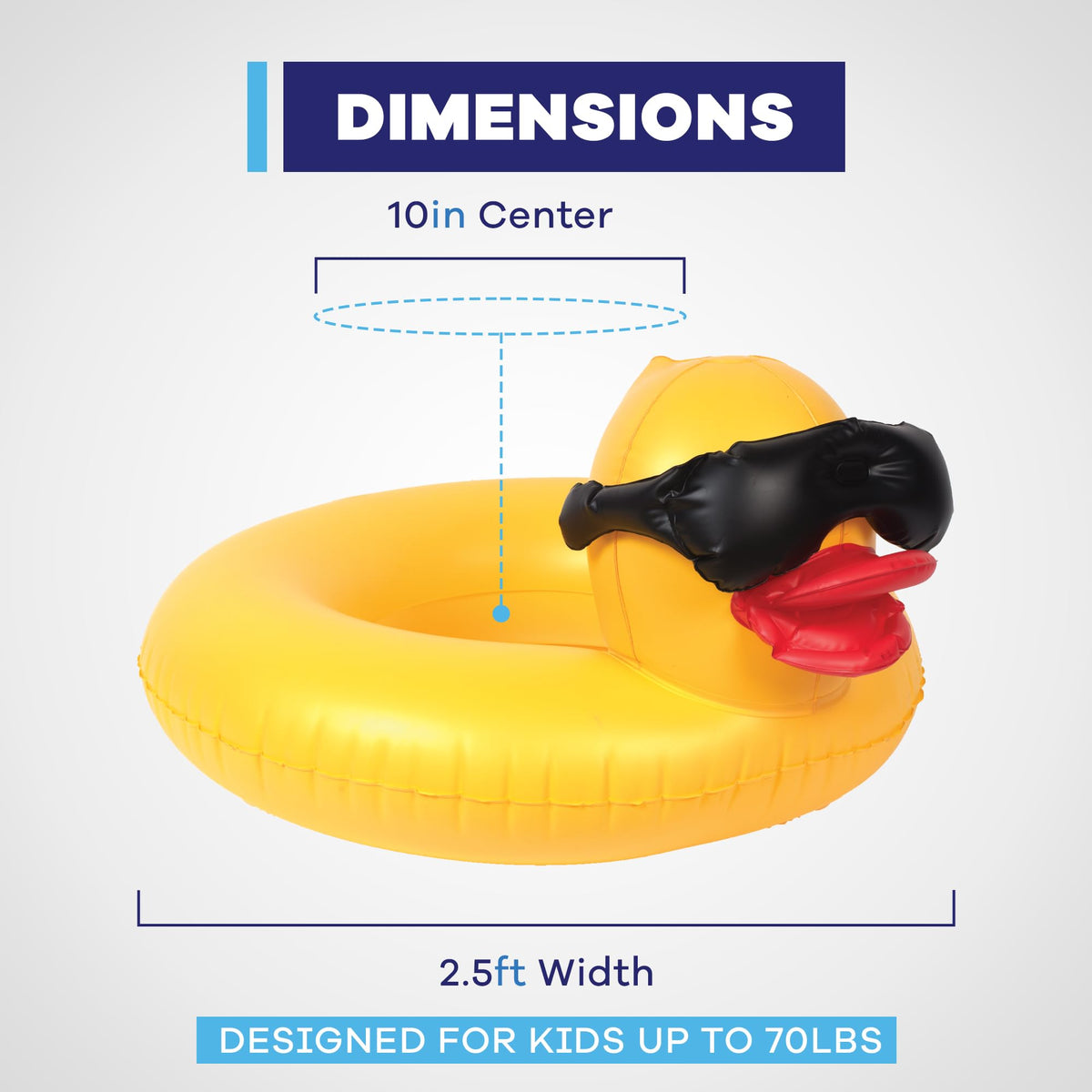 GAME Derby Duck blue pool float designed for safe splash time.