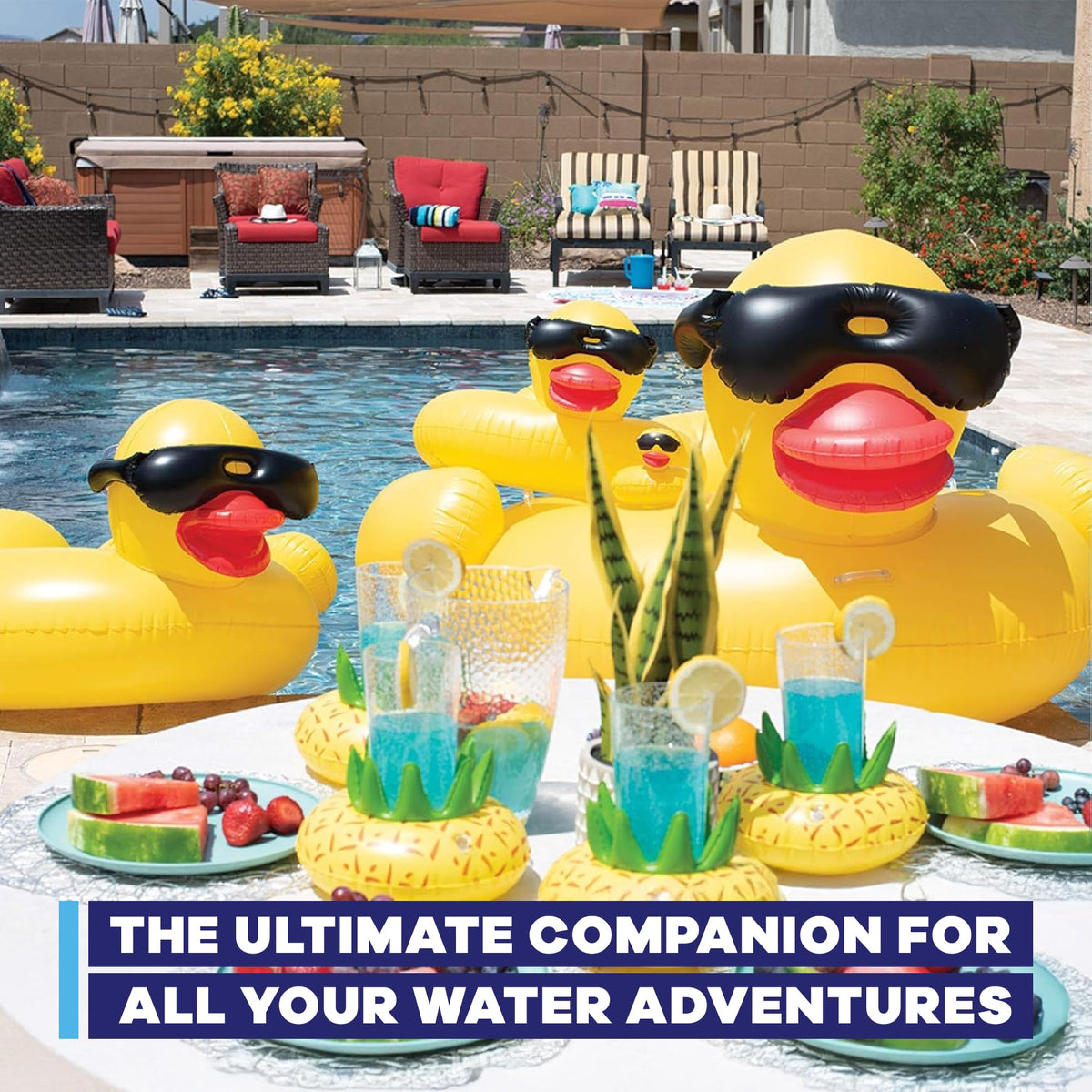 GAME Derby Duck quick-fill valve speeds inflating sessions.