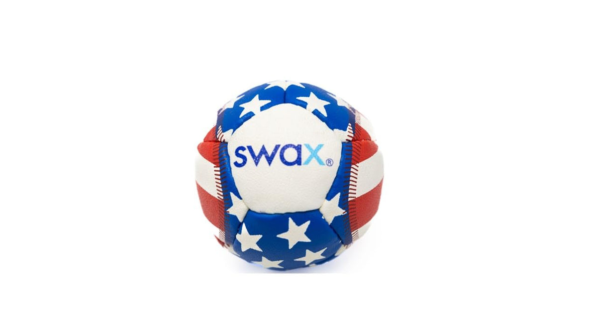 Game Master Swax Stars/Stripes training baseball front view for safe indoor practice.