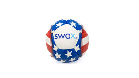 Game Master Swax Stars/Stripes training baseball front view for safe indoor practice.