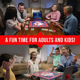 App screen for GAME NIGHT MEDIA Soundtrack Trivia shows cross-device gameplay