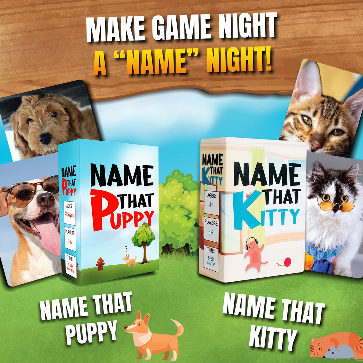 Name That Puppy cards by Game That Song, a family-friendly activity for dog-loving kids