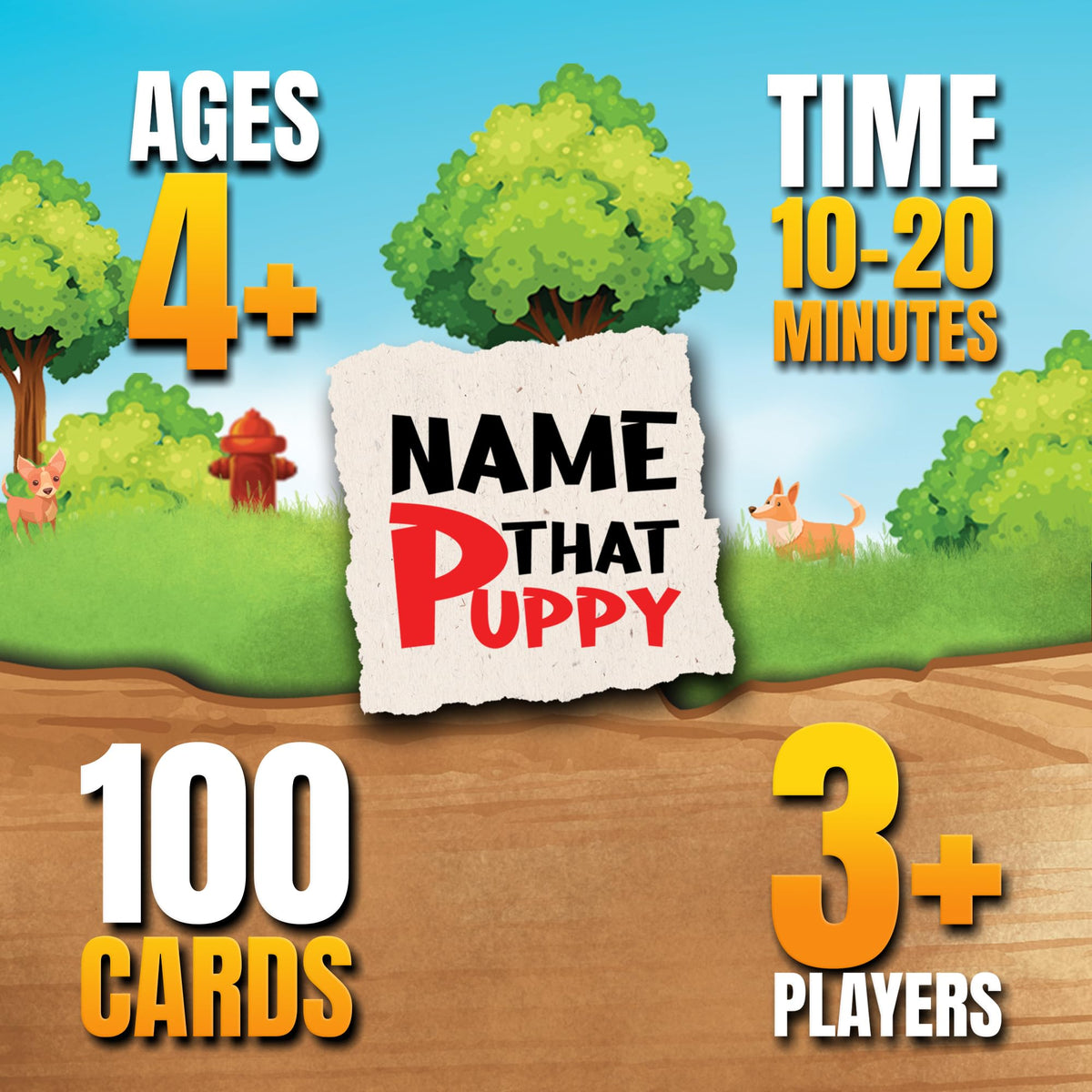 Game That Song Name That Puppy cards, colorful dog pictures fuel imagination and play