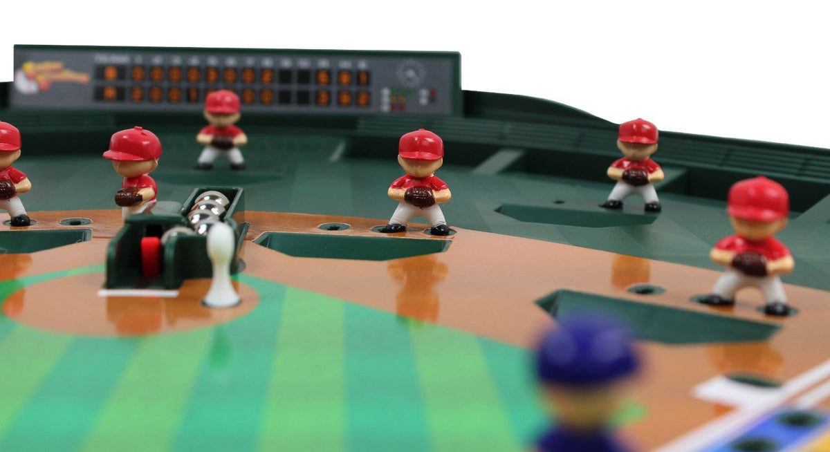 Game Zone Super Stadium pitcher and bat in action, showcasing pitch variety