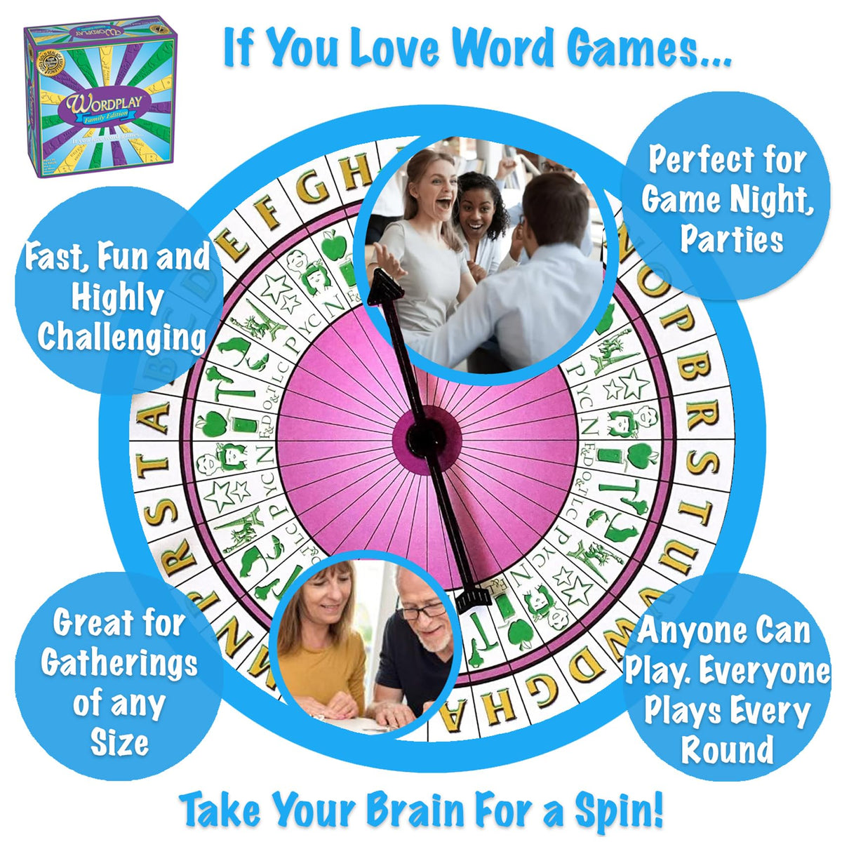 Game Development Group Wordplay category card guiding themed word challenges.