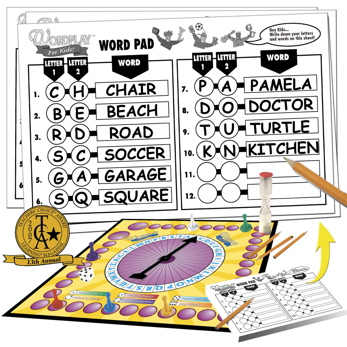 Wordplay for Kids board setup photo capturing colorful game board and lively competition