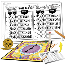 Wordplay for Kids board setup photo capturing colorful game board and lively competition