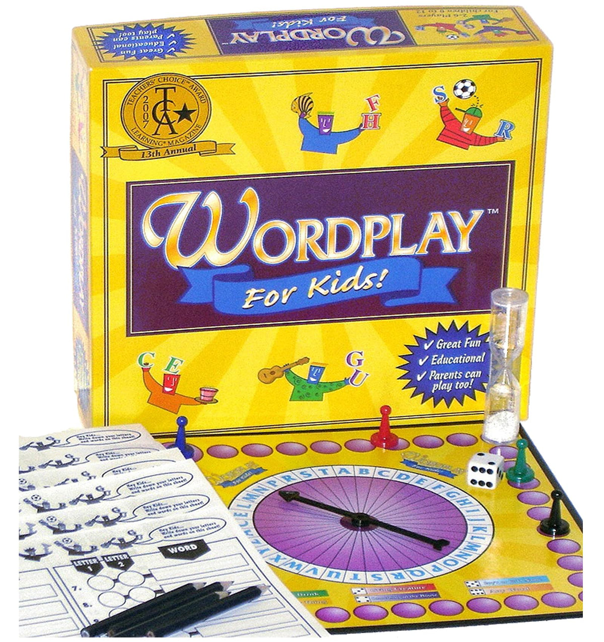 Wordplay for Kids dice roll image highlighting quick category selection