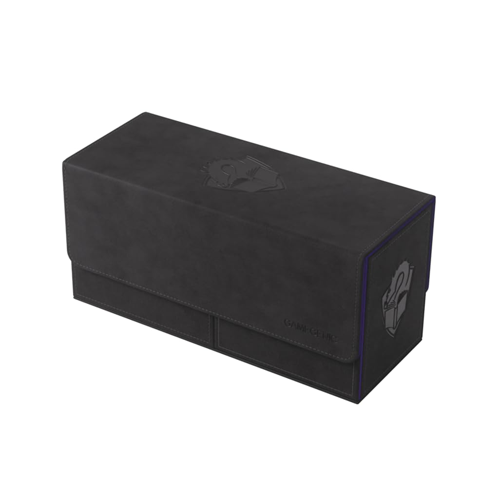 Gamegenic Academic 133+ XL deck box cover shows premium finish and organized card storage.
