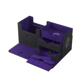 Gamegenic Academic 133+ XL deck box drawers with magnetic flaps for hidden storage.