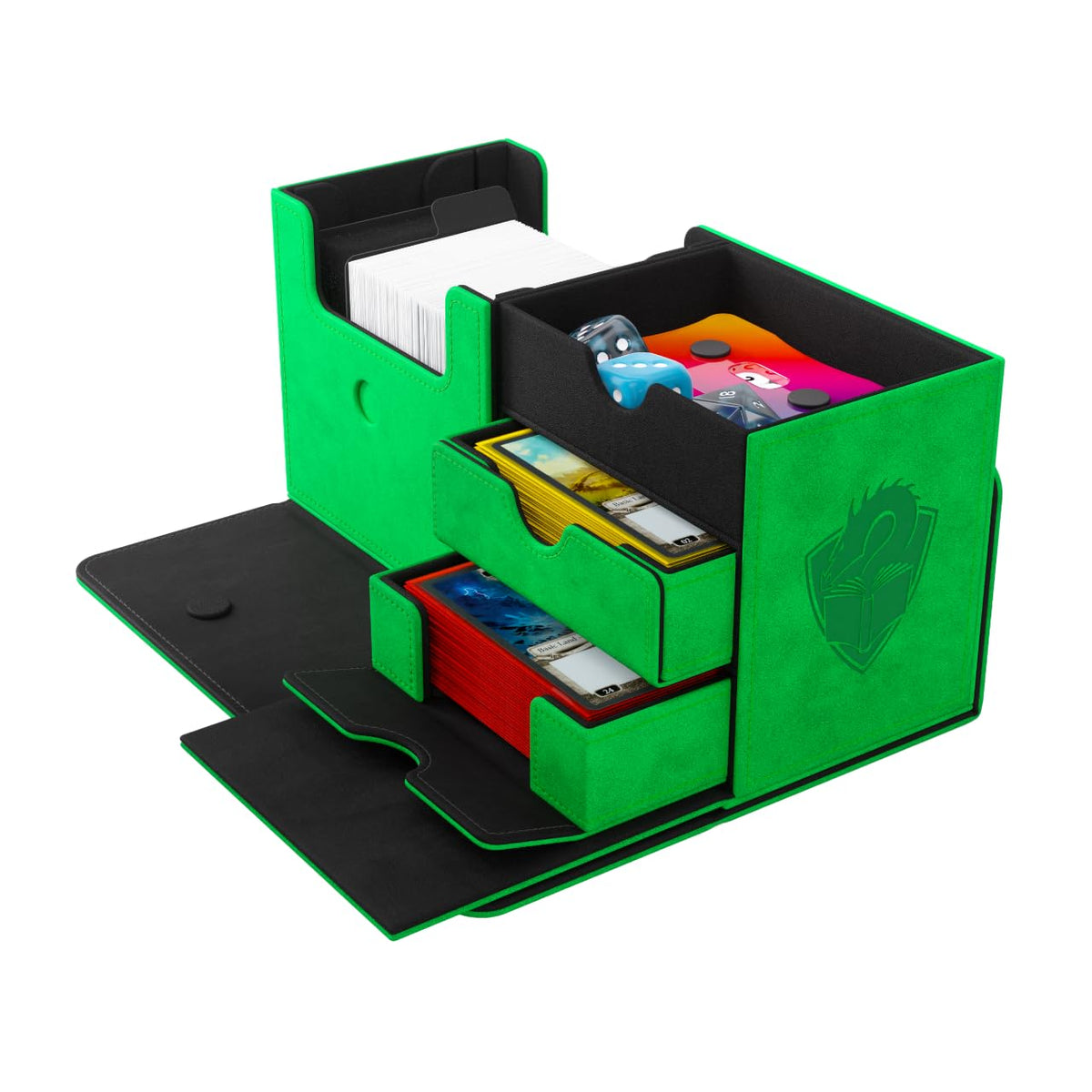 Gamegenic Academic 133+ XL microfiber interior protects sleeves and cards