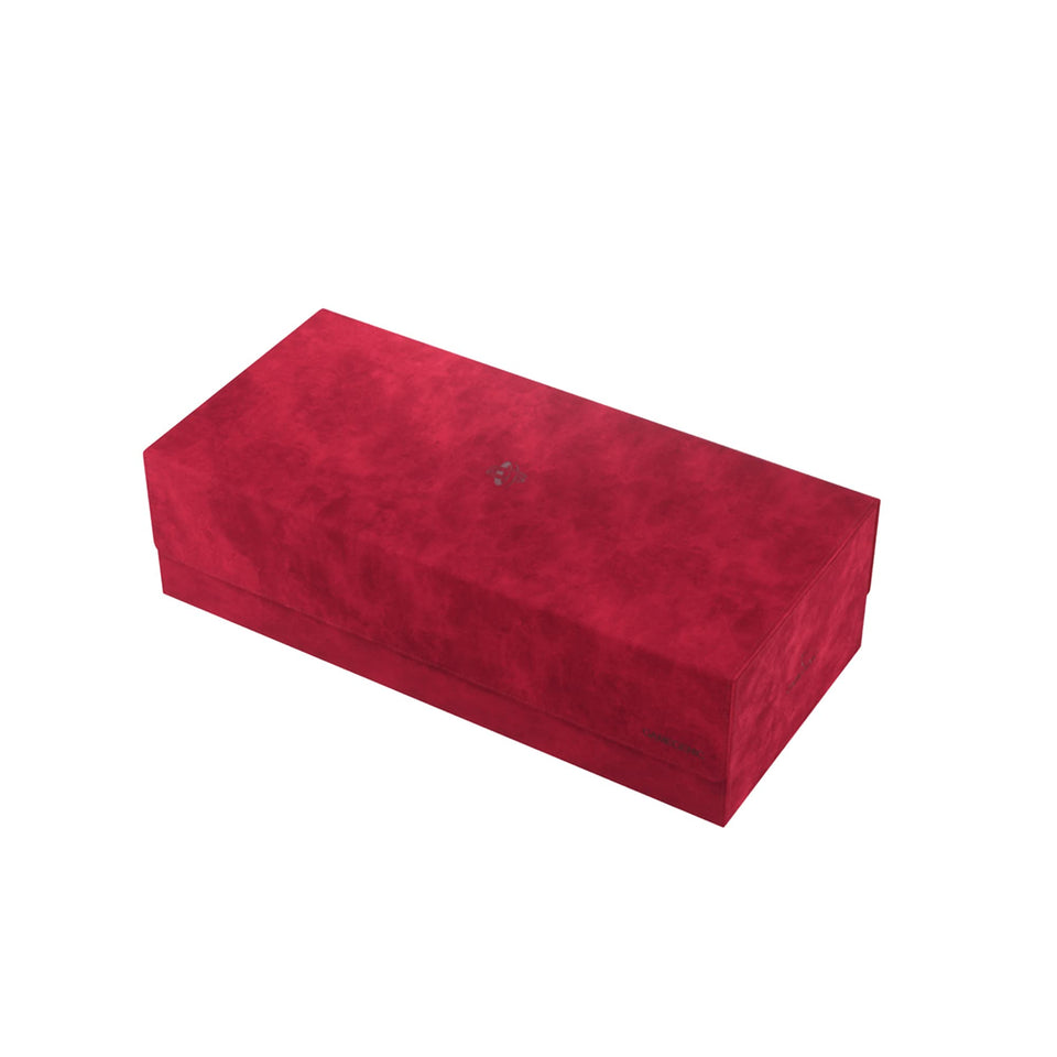 GameGenic Dungeon Convertible red 1100ct cover is removable for quick access and organization.