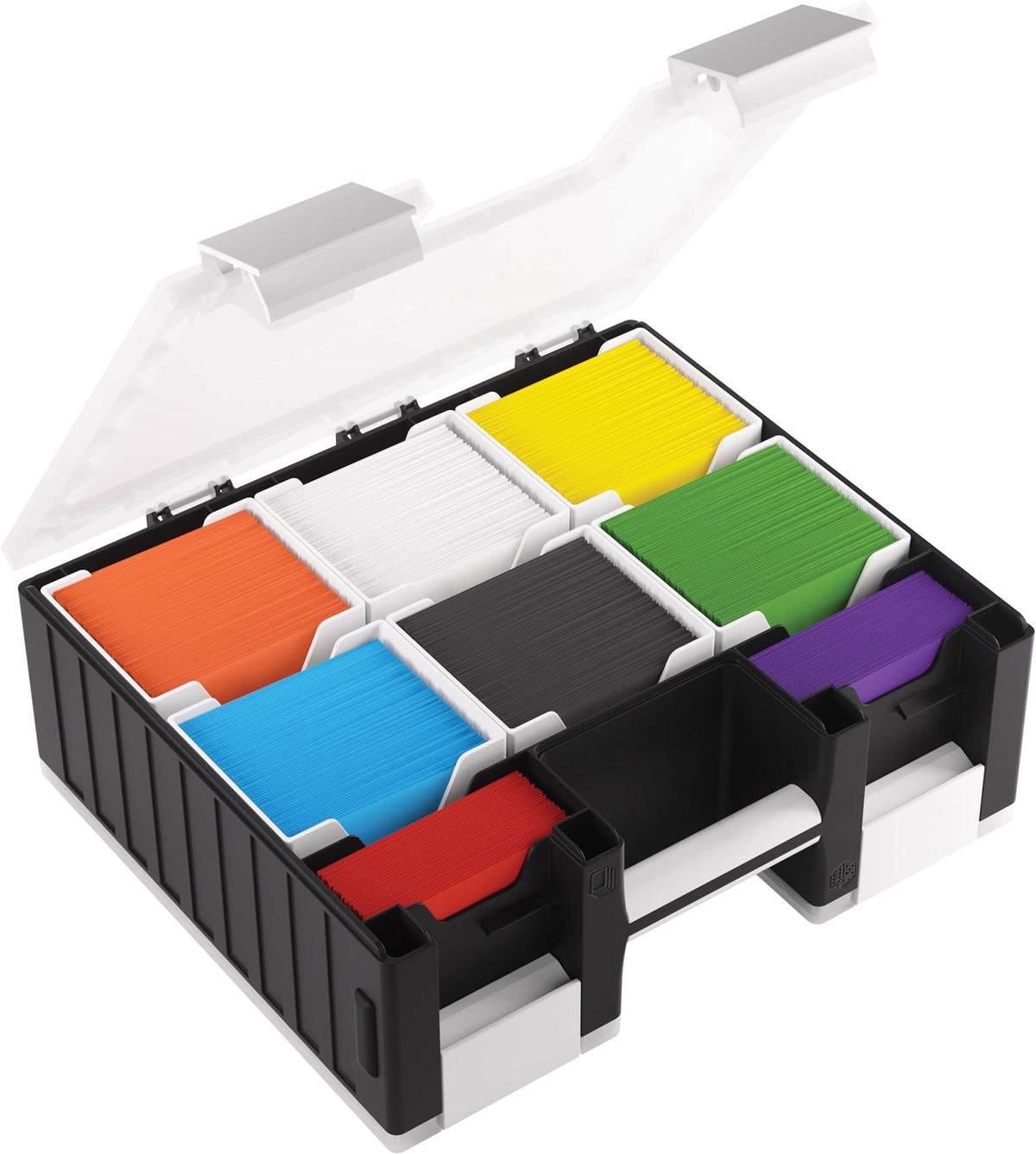 Gamegenic Game Castle showcases 19 removable trays for dice, tokens, and tools.