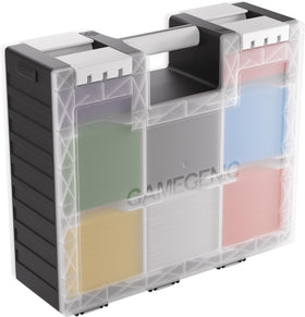 Gamegenic Game Castle capacity for commander decks and sleeved cards in one compact case.