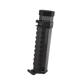 Gamegenic Game Castle Tube Holder attached to the castle for travel friendly mat transport