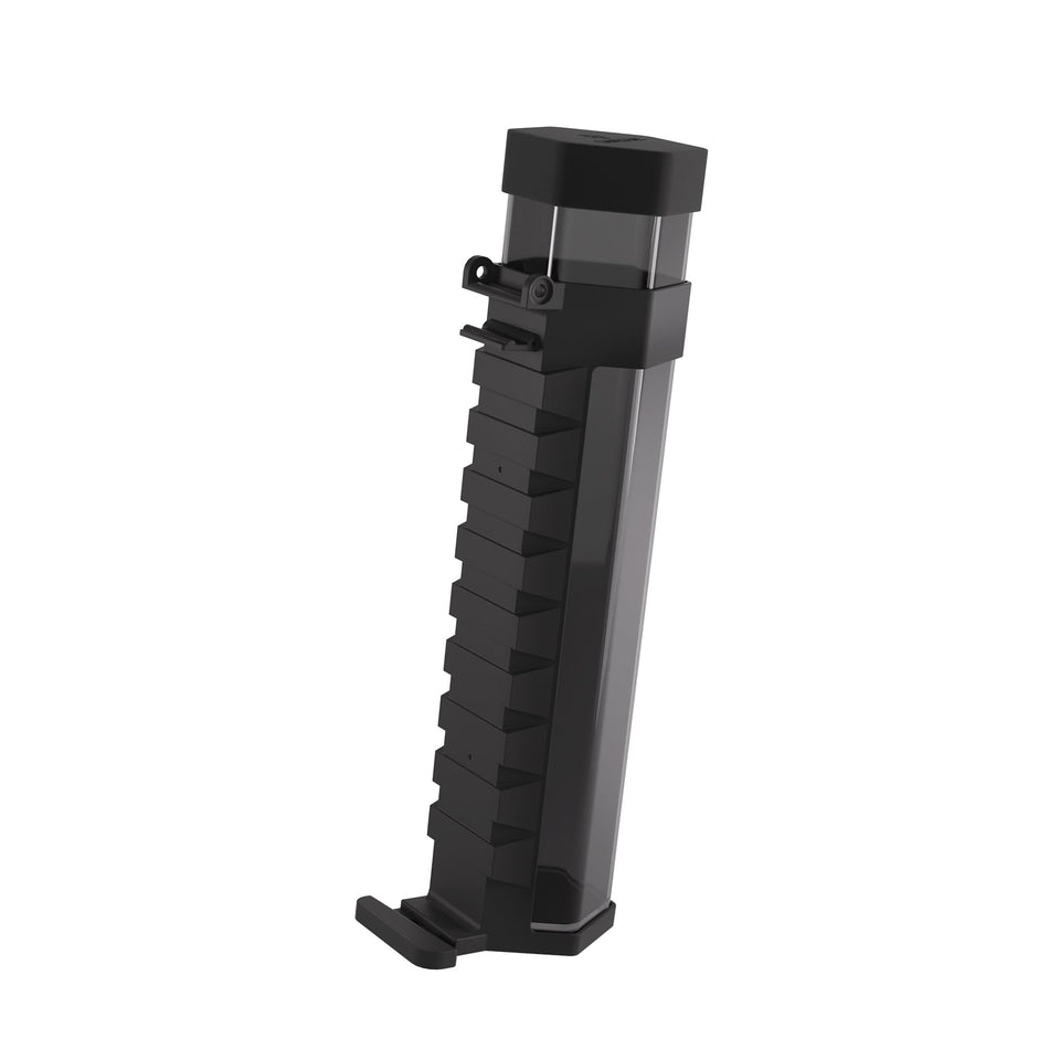 Gamegenic Game Castle Tube Holder attached to the castle for travel friendly mat transport