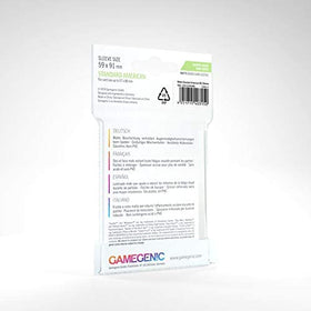 Gamegenic matte sleeves 57 x 89 mm size info; acid-free PVC-free for safe storage.