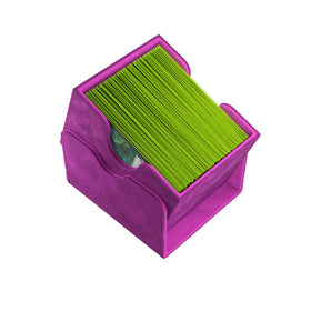 GameGenic Sidekick 100+ XL purple sideload cards horizontally for quick access.