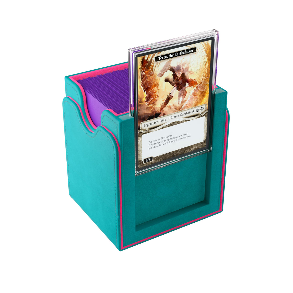 Gamegenic Squire Plus commander-ready design keeps top card visible.