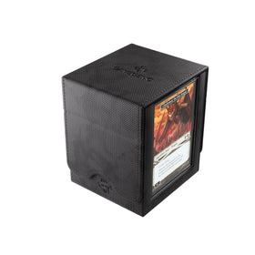 Gamegenic Squire Plus 100XL slide card case shows top card without opening the box.
