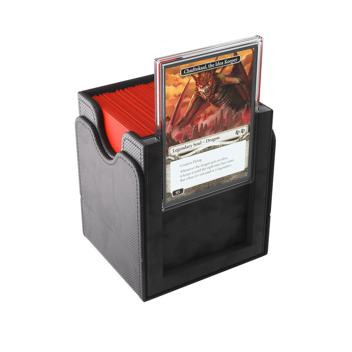 Gamegenic Squire Plus 100XL UV protection safeguards your deck visuals.