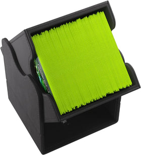 Orange microfiber interior lining protects cards inside the Gamegenic Squire XL.