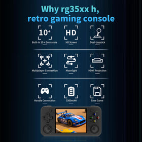 GameLo RG35XX H built-in 10+ emulators including PSP support.