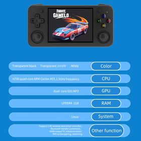 GameLo RG35XX H USB-C fast charging for quick power ups.