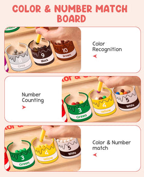GAMENOTE 65 magnetic beads offer bright colors for counting practice.