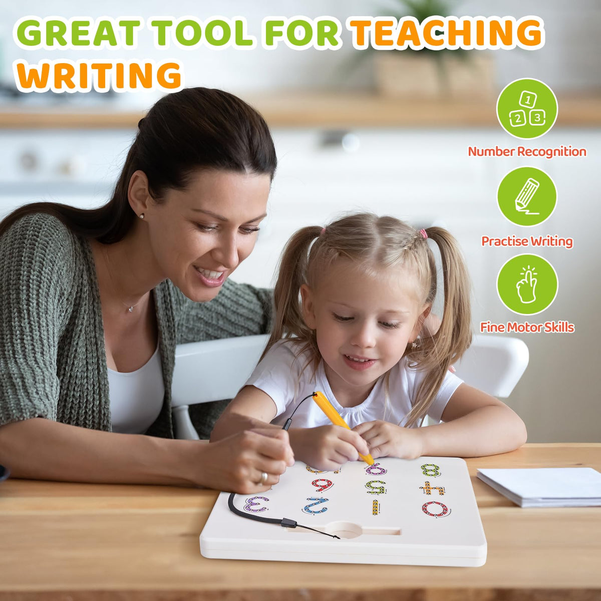 GAMENOTE classroom-ready tracing board for numbers and motor skills