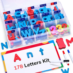 GAMENOTE classroom letters kit in box, 178 pieces for engaging spelling practice.