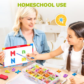 GAMENOTE colorful letters used on fridge or board to support phonics practice