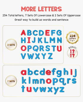 GAMENOTE double sided magnetic board with letters for reusable spelling practice.