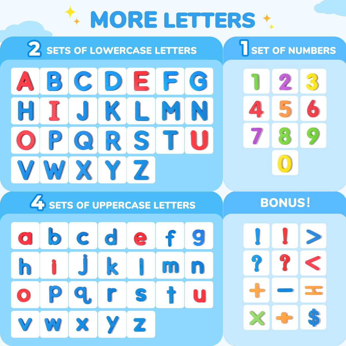 GAMENOTE dual-sided magnetic writing board for easy letter placement and erasing.
