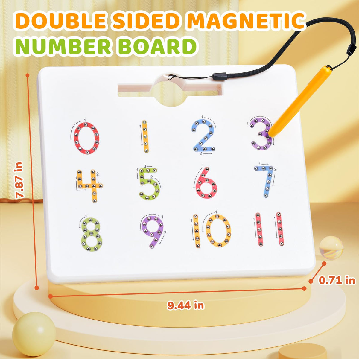 GAMENOTE portable tracing board shown erasing the numbers